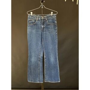 FUBU The Collection Bootcut Jeans Womens 7/8 Blue Faded High-Rise Stretch